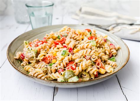 Pastasalade Met Tonijn En Groentjes As Cooked By Ginger