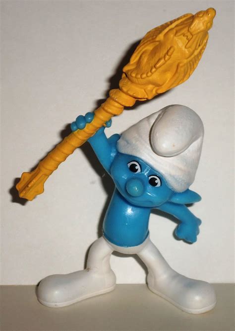 McDonald S 2011 Smurfs Clumsy Smurf PVC Figure Happy Meal Toy Loose Used