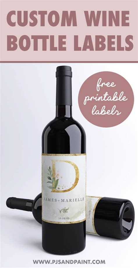 Free Printable Custom Wine Bottle Labels Custom Wine Bottle Labels