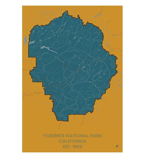 Yosemite National Park Map | Yosemite national park map, National parks ...