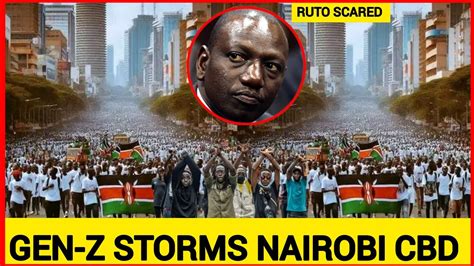 Ruto Scared Gen Z Storms Nairobi Cbd Chanting Kesho Ni Holiday Ahead