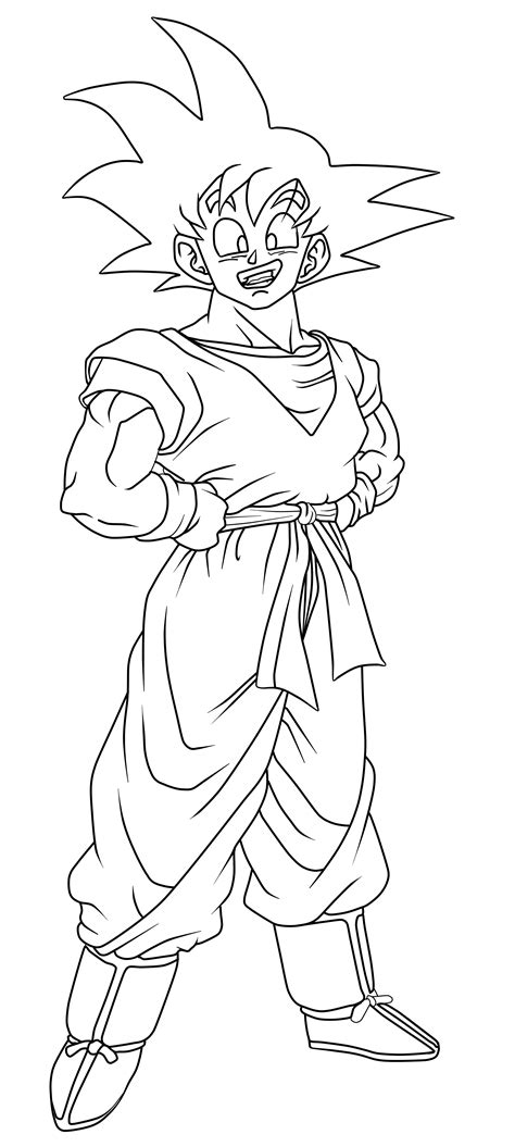 Goku Lineart 01 By Zed Creations On Deviantart