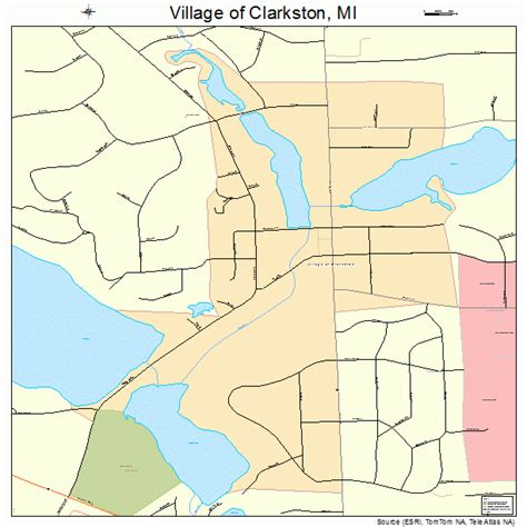 Village of Clarkston Michigan Street Map 2682450