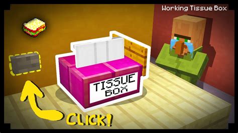 ͡° ͜ʖ ͡°ﾉ Minecraft How To Make A Working Tissue Box Youtube