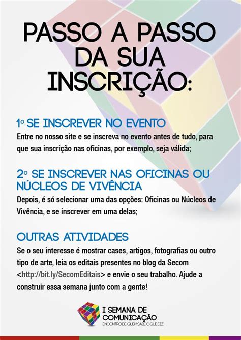 Passo a passo da Inscriçao