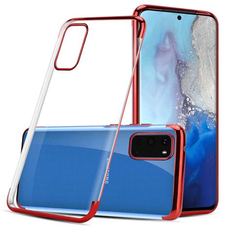 Handy H Lle F R Samsung S Silikon Case Transparent Rot