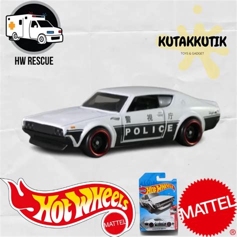 Hot Wheels Mobil Nissan Skyline 2000 GTR GT R Police Car Putih HW Rescue Lazada Indonesia
