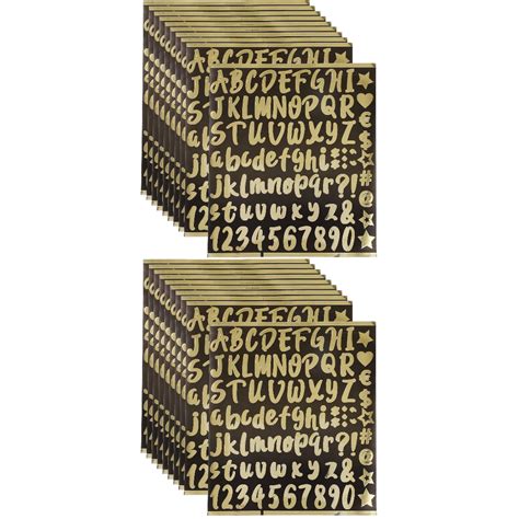 20 Sheets Alphanumeric Kit Mailbox Numbers For Outside Stickers