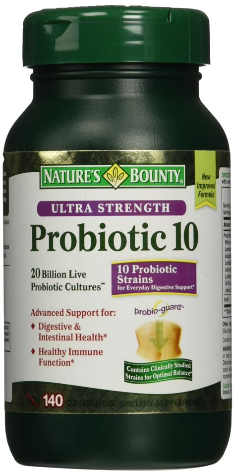 Natures Bounty Ultra Strength Probiotic 10 140 Capsules