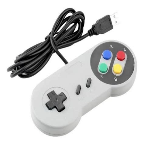 Controle Super Nintendo Usb Novo Shopee Brasil