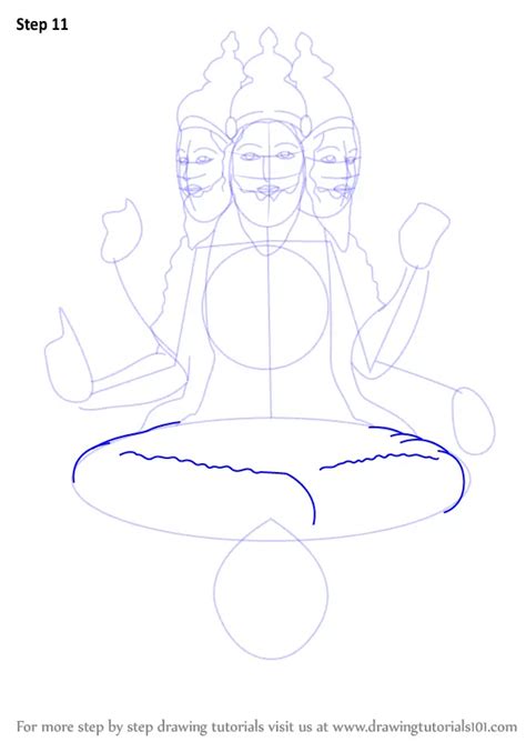 Learn How To Draw Brahma Hinduism Step By Step Drawing Tutorials