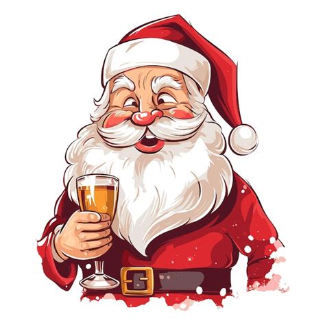 Premium Vector Funny Cartoon Santa Claus Illustration