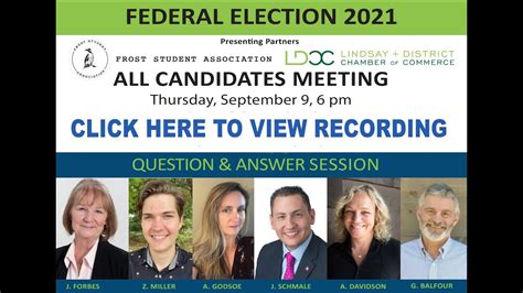 2021 Haliburton Kawartha Lakes Brock Federal All Candidates Meeting