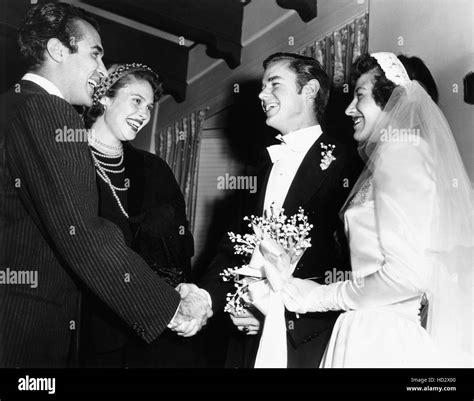From Left Ricardo Montalban And His Wife Actress Georgiana Young