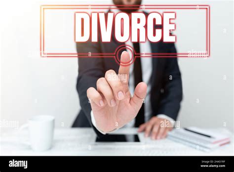 Conceptual Caption Divorce Business Concept Legal Dissolution Of