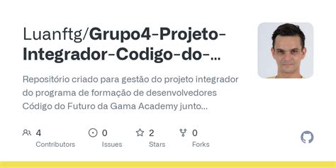 Github Luanftg Grupo Projeto Integrador Codigo Do Futuro Backend