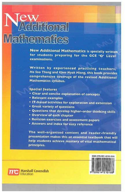 New Additional Mathematics Ho Soo Thong Solutions 1