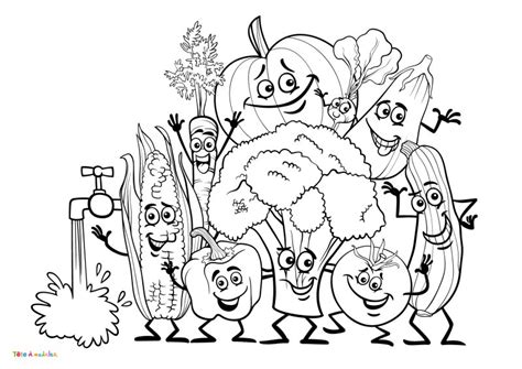 Coloriage de légumes 02 un dessin à imprimer de Tête à modeler