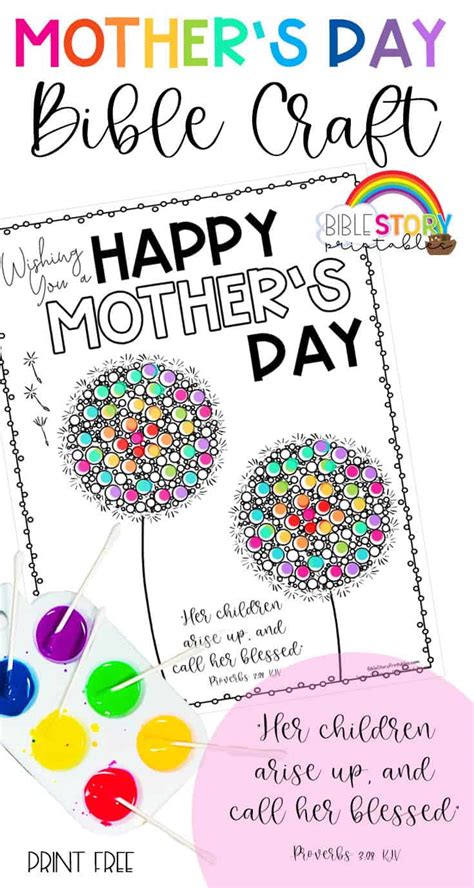 Mothers Day Bible Craft For Kids Bible Story Printables