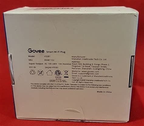 Govee Smart Plug WiFi Plugs Work Control Timer Google Assistant Alexa