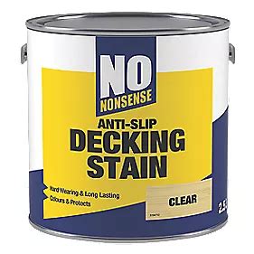 No Nonsense Anti-Slip Decking Stain Clear 2.5Ltr | Decking Paint ...