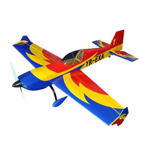 Electric plane Extra 330 57" 4 Channels Oracover Film Large Scale RC Balsa Wood Model Airplane ...