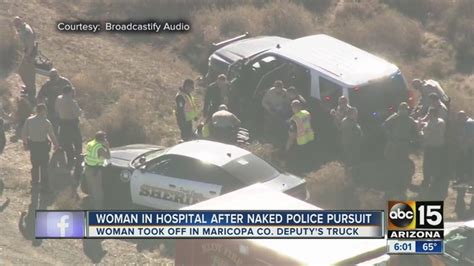 Naked Woman In Custody After Stealing Mcso Vehicle Leading Pursuit