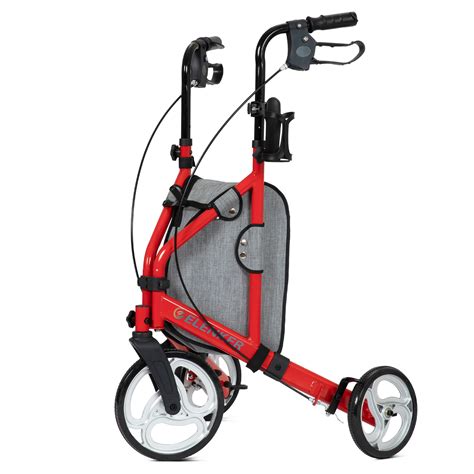 Elenker Wheel Rollator Walker For Seniors Three Wheeled Mobility Aid