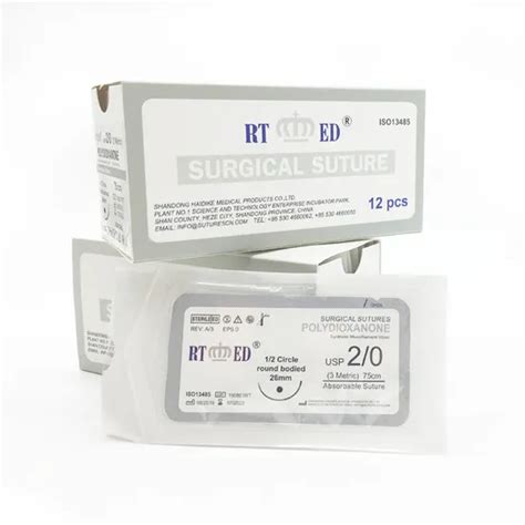 Hdk Disposable Absorbable Medical Pdo Polydioxanone Surgical Suture