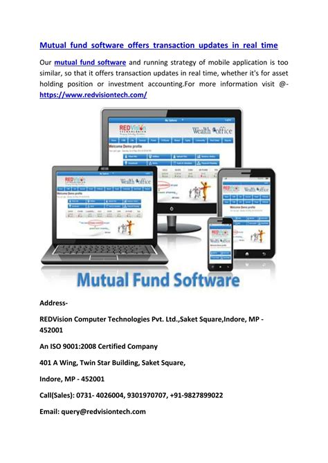 Ppt Mutual Fund Software Offers Transaction Updates In Real Time