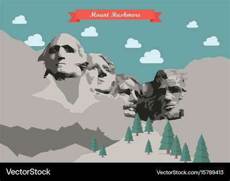 Mount rushmore Royalty Free Vector Image - VectorStock