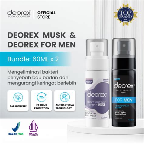 Jual Deorex Bundling Deorex For Men 60ml Musk Fragrance 60 Ml