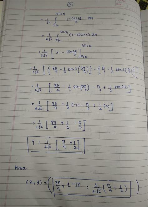 Solved Find The Center Of Mass Of The Homogeneous Lamina Bounded By X