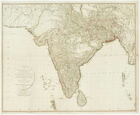 An Impressive 18th Century Wall Map Of India Altea Gallery