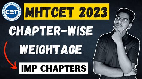 Chapter Wise Weightage For MHT CET 2023 IMPORTANT Chapters For MHT