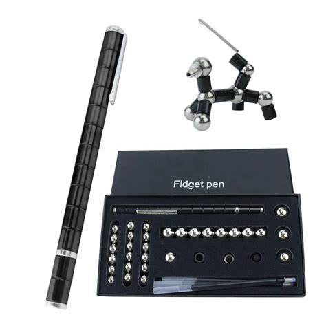 Deformable Magnetic Fidget Pen Metal Polar Pen Magnet Toy Penrelieve