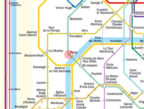 Passy station map - Paris Metro