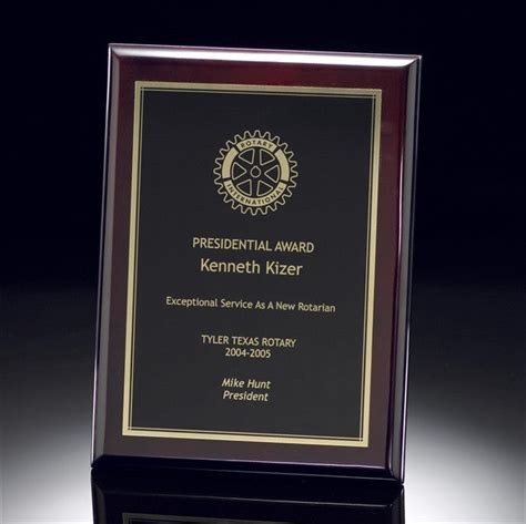 Rosewood Plaque Series Wall Plaque Award Recognition Source Inc