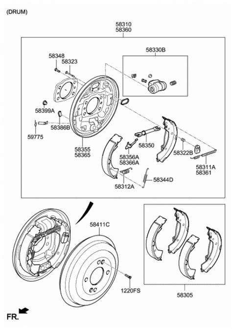 58355 3X000 Genuine Hyundai Plate Assembly Rear Brake Back LH