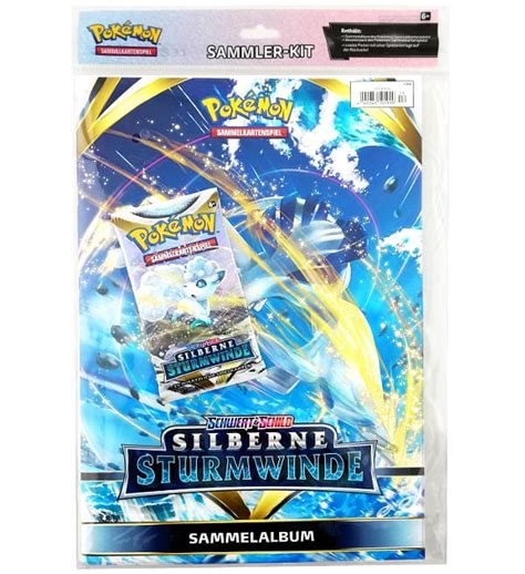 Pokemon Silberne Sturmwinde Sammler Kit Album Booster Poster