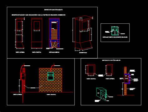 Detalhe de Nicho de Medição Norma Cfe No AutoCAD biblioteca CAD