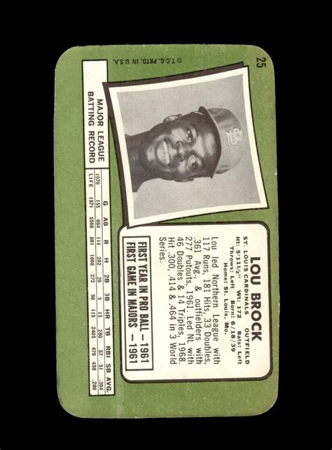 Topps Super Set Break Lou Brock Ex Exmint Gmcards Ebay