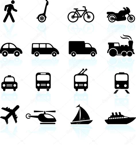 Transportation Icons Design Elements Stock Vector Iconspro 6031495