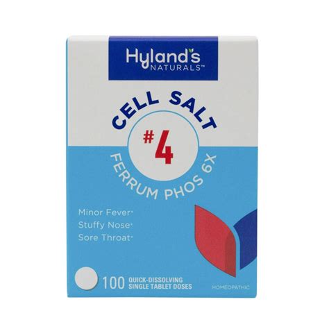 Hylands Cell Salt Ferrum Phos 6x Tablets 100 Count Smallflower