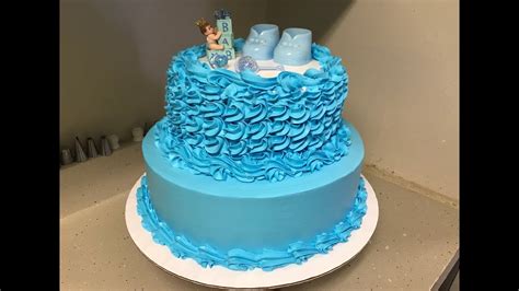 Como Decorar Pastel De Baby Shower Para Niño Facil Youtube