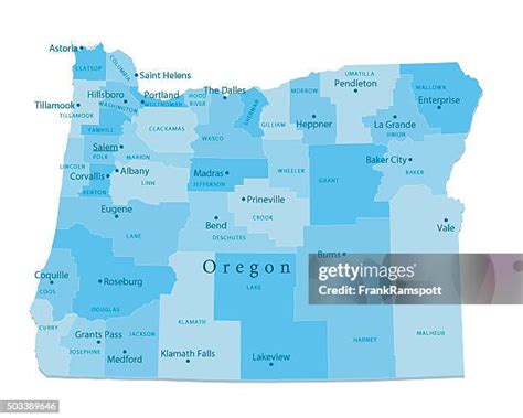 Political Map Of Oregon Photos And Premium High Res Pictures Getty Images