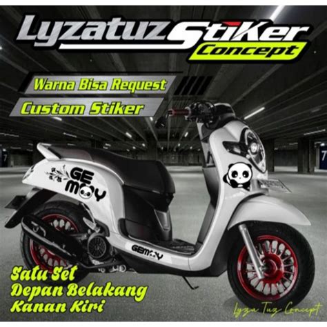 Jual Stikersticker Cutting Scoopy Gemoy Panda Lucu Dan Gemes Shopee Indonesia