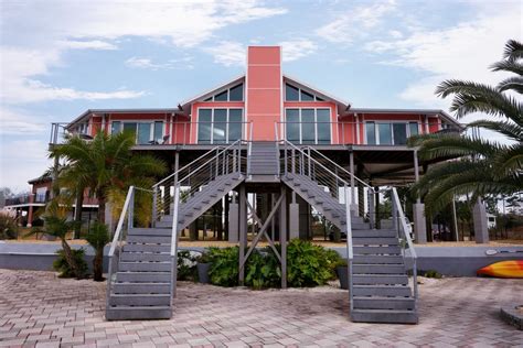 Elevated Hurricane Resistant Home On Pilings Stilts Beach Style