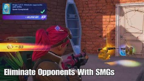 Eliminate Opponents With SMGs Fortnite Weekly Quest Chapter 4