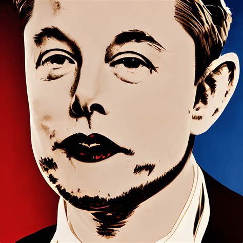 Elon Musk Digital Graphic In The Style Of Andy Warhol · Creative Fabrica